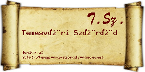 Temesvári Szórád névjegykártya